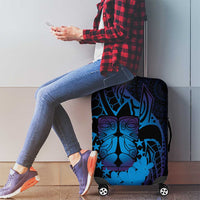 Kia Orana Kuki Airani Luggage Cover Cook Islands Tangaroa God Tatau Purple LT14 - Polynesian Pride