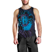 Kia Orana Kuki Airani Men Tank Top Cook Islands Tangaroa God Tatau Purple LT14 - Polynesian Pride