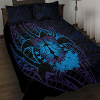 Kia Orana Kuki Airani Quilt Bed Set Cook Islands Tangaroa God Tatau Purple LT14 Purple - Polynesian Pride