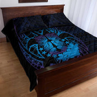 Kia Orana Kuki Airani Quilt Bed Set Cook Islands Tangaroa God Tatau Purple LT14 - Polynesian Pride