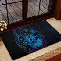 Kia Orana Kuki Airani Rubber Doormat Cook Islands Tangaroa God Tatau Purple LT14 - Polynesian Pride
