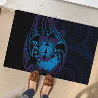 Kia Orana Kuki Airani Rubber Doormat Cook Islands Tangaroa God Tatau Purple LT14 - Polynesian Pride