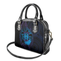 Kia Orana Kuki Airani Shoulder Handbag Cook Islands Tangaroa God Tatau Purple LT14 - Polynesian Pride