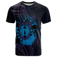 Kia Orana Kuki Airani T Shirt Cook Islands Tangaroa God Tatau Purple LT14 Purple - Polynesian Pride