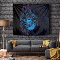 Kia Orana Kuki Airani Tapestry Cook Islands Tangaroa God Tatau Purple LT14 Purple - Polynesian Pride