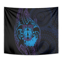 Kia Orana Kuki Airani Tapestry Cook Islands Tangaroa God Tatau Purple LT14 - Polynesian Pride