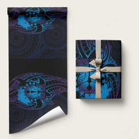 Kia Orana Kuki Airani Wrapping Paper Cook Islands Tangaroa God Tatau Purple LT14 58" × 23" Purple - Polynesian Pride