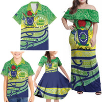 Te Maeva Nui Cook Islands Family Matching Off Shoulder Maxi Dress and Hawaiian Shirt 60th Independence Anniversary Proud LT14 - Polynesian Pride