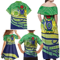 Te Maeva Nui Cook Islands Family Matching Off Shoulder Maxi Dress and Hawaiian Shirt 60th Independence Anniversary Proud LT14 - Polynesian Pride
