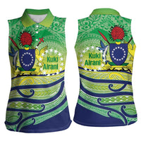 Te Maeva Nui Cook Islands Women Sleeveless Polo Shirt 60th Independence Anniversary Proud LT14 - Polynesian Pride