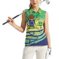 Te Maeva Nui Cook Islands Women Sleeveless Polo Shirt 60th Independence Anniversary Proud LT14 - Polynesian Pride