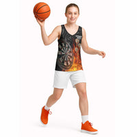 Personalised Aotearoa Darts Basketball Jersey Maori Koru Flaming Dartboard - Polynesian Pride