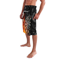 Personalised Aotearoa Darts Lavalava Maori Koru Flaming Dartboard
