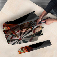 Personalised Aotearoa Darts Umbrella Maori Koru Flaming Dartboard - Polynesian Pride