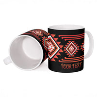Aotearoa Atua Ruaumoko Personalised Ceramic Mug Maori Powerful God Taniko Motifs LT14 - Polynesian Pride