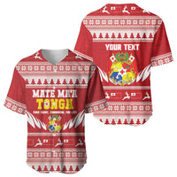 Personalised Tonga Rugby Christmas Baseball Jersey Mate Maa Tonga Ngatu Pattern - Polynesian Pride