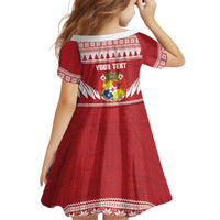 Personalised Tonga Rugby Christmas Family Matching Off The Shoulder Long Sleeve Dress and Hawaiian Shirt Mate Maa Tonga Ngatu Pattern LT14 - Polynesian Pride