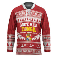 Personalised Tonga Rugby Christmas Hockey Jersey Mate Maa Tonga Ngatu Pattern - Polynesian Pride