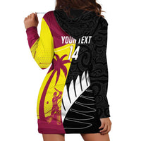 New Zealand and West Indies Cricket Custom Hoodie Dress Black Cap Windies Together LT14 - Polynesian Pride