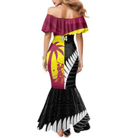 New Zealand and West Indies Cricket Custom Mermaid Dress Black Cap Windies Together LT14 - Polynesian Pride