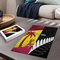 New Zealand and West Indies Cricket Custom Puzzle Black Cap Windies Together - Polynesian Pride