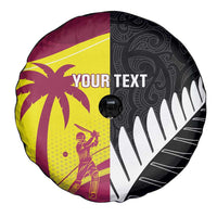 New Zealand and West Indies Cricket Custom Spare Tire Cover Black Cap Windies Together LT14 - Polynesian Pride