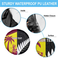 New Zealand and West Indies Cricket Custom Spare Tire Cover Black Cap Windies Together LT14 - Polynesian Pride
