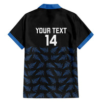 New Zealand Silver Fern Cricket Custom Family Matching Puletasi and Hawaiian Shirt Black Cap T20 Version LT14 - Polynesian Pride