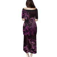 Pink Aotearoa Horse Racing Family Matching Puletasi and Hawaiian Shirt NZ Maori Pattern LT14 - Polynesian Pride