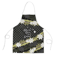 Born And Raised Aloha Hawaii Apron Kanaka Kakau Hawaiian Tiare Pakalana Lei - Polynesian Pride