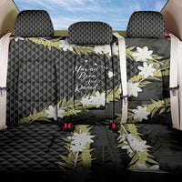 Born And Raised Aloha Hawaii Back Car Seat Cover Kanaka Kakau Hawaiian Tiare Pakalana Lei LT14 One Size Black - Polynesian Pride