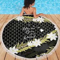 Born And Raised Aloha Hawaii Beach Blanket Kanaka Kakau Hawaiian Tiare Pakalana Lei LT14 - Polynesian Pride