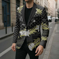 Born And Raised Aloha Hawaii Blazer Kanaka Kakau Hawaiian Tiare Pakalana Lei LT14 - Polynesian Pride