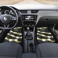 Born And Raised Aloha Hawaii Car Mats Kanaka Kakau Hawaiian Tiare Pakalana Lei LT14 Set 2pcs - Front Black - Polynesian Pride