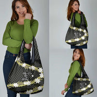 Born And Raised Aloha Hawaii Grocery Bag Kanaka Kakau Hawaiian Tiare Pakalana Lei LT14 - Polynesian Pride