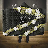 Born And Raised Aloha Hawaii Hooded Blanket Kanaka Kakau Hawaiian Tiare Pakalana Lei LT14 - Polynesian Pride