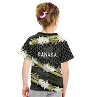 Born And Raised Aloha Hawaii Kid T Shirt Kanaka Kakau Hawaiian Tiare Pakalana Lei LT14 - Polynesian Pride