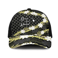 Born And Raised Aloha Hawaii Mesh Trucker Cap Kanaka Kakau Hawaiian Tiare Pakalana Lei LT14 One Size Black Black - Polynesian Pride
