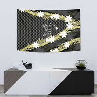 Born And Raised Aloha Hawaii Tapestry Kanaka Kakau Hawaiian Tiare Pakalana Lei LT14 - Polynesian Pride