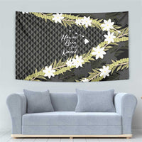 Born And Raised Aloha Hawaii Tapestry Kanaka Kakau Hawaiian Tiare Pakalana Lei LT14 - Polynesian Pride