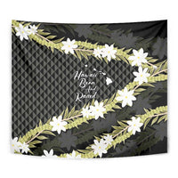 Born And Raised Aloha Hawaii Tapestry Kanaka Kakau Hawaiian Tiare Pakalana Lei LT14 - Polynesian Pride