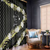 Born And Raised Aloha Hawaii Window Curtain Kanaka Kakau Hawaiian Tiare Pakalana Lei LT14 - Polynesian Pride