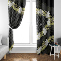Born And Raised Aloha Hawaii Window Curtain Kanaka Kakau Hawaiian Tiare Pakalana Lei LT14 - Polynesian Pride