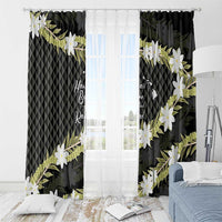 Born And Raised Aloha Hawaii Window Curtain Kanaka Kakau Hawaiian Tiare Pakalana Lei LT14 - Polynesian Pride