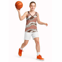 Red Hawaii Tiare and Shell Lei Basketball Jersey Hawaiian Palaka Luxury Vibes - Polynesian Pride