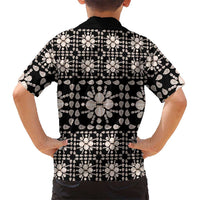 Aloha Hawaii Shell Quilt Family Matching Long Sleeve Bodycon Dress and Hawaiian Shirt Seamless Style LT14 - Polynesian Pride