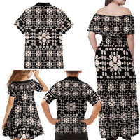 Aloha Hawaii Shell Quilt Family Matching Off Shoulder Maxi Dress and Hawaiian Shirt Seamless Style LT14 - Polynesian Pride