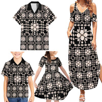 Aloha Hawaii Shell Quilt Family Matching Summer Maxi Dress and Hawaiian Shirt Seamless Style LT14 - Polynesian Pride