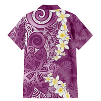 Pink Polynesian Tribal Frangipani Tropical Vibe Family Matching Mermaid Dress and Hawaiian Shirt LT14 - Polynesian Pride