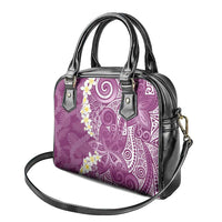 Pink Polynesian Tribal Frangipani Tropical Vibe Shoulder Handbag